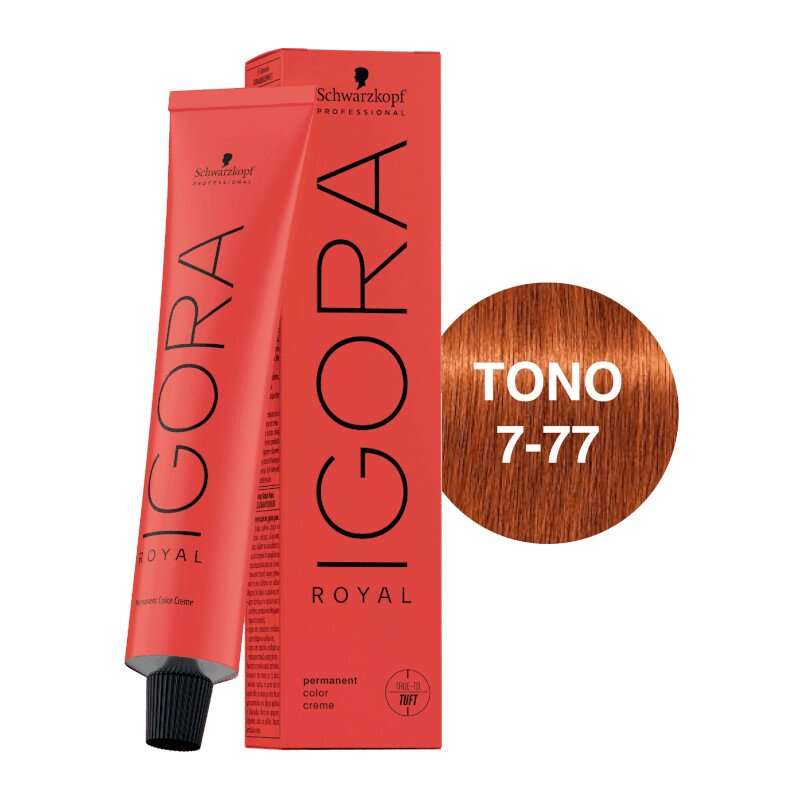 SCHWARZKOPF Igora Royal Tono 6-77 Rubio Oscuro Cobrizo Intenso 60ml