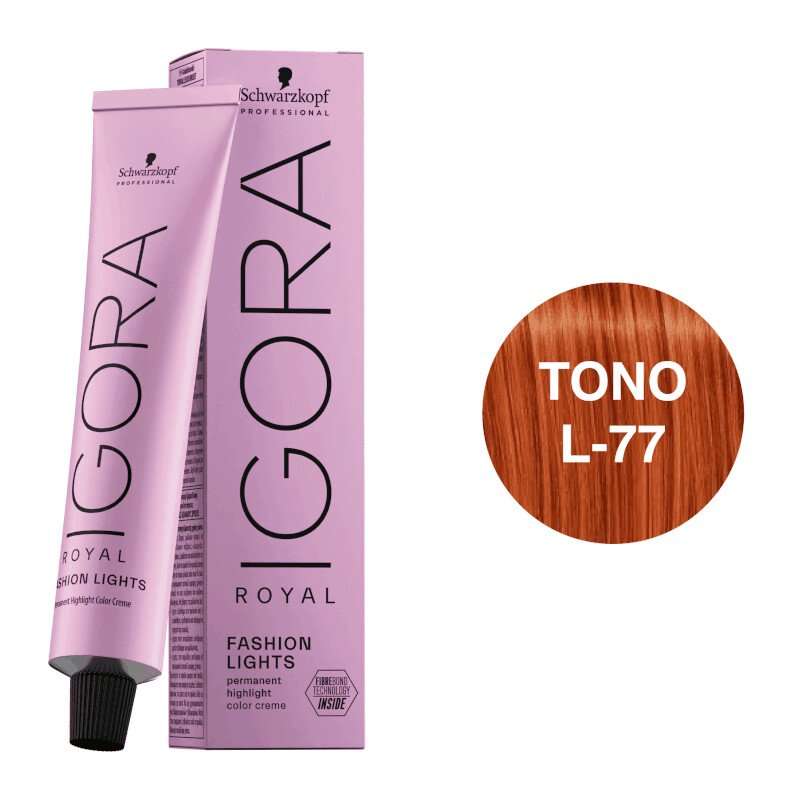 SCHWARZKOPF Igora Royal Fashion Lights Tono L-77 Cobrizo Intenso 60ml