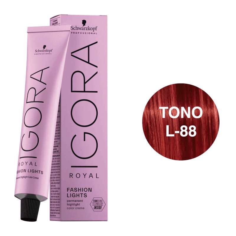 SCHWARZKOPF Igora Royal Fashion Lights Tono L-88 Rojo Intenso 60ml